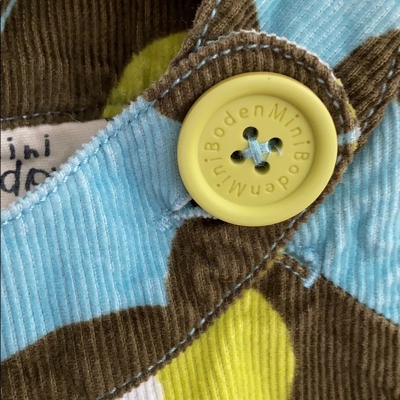 Mini Boden Girls Big Floral Fully Lined Corduroy Dress 3-4 - Picture 4 of 11